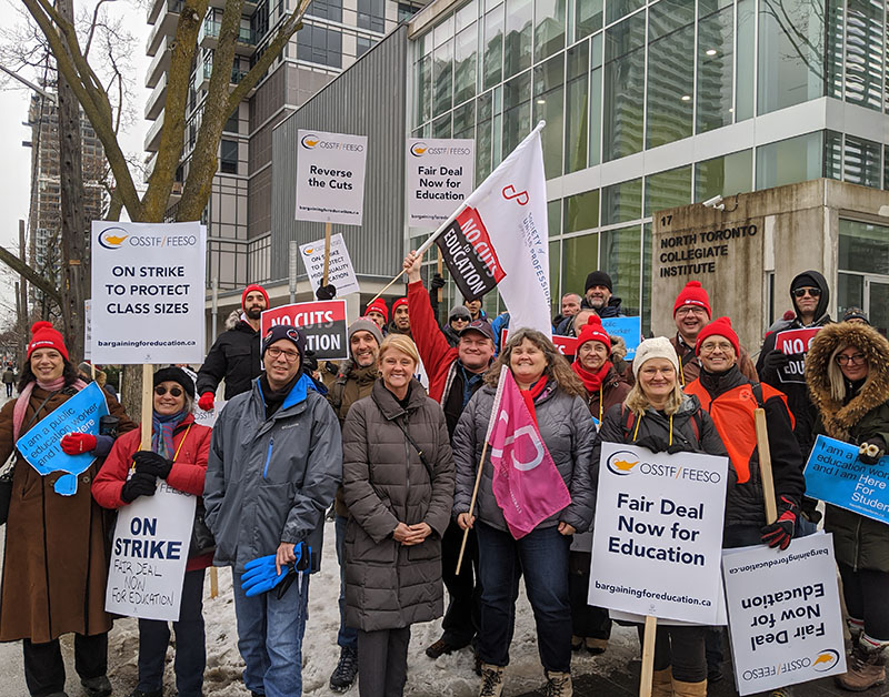 Society supports teachers picket line Society of United Professionals supported teachers' picket line at North Toronto CI