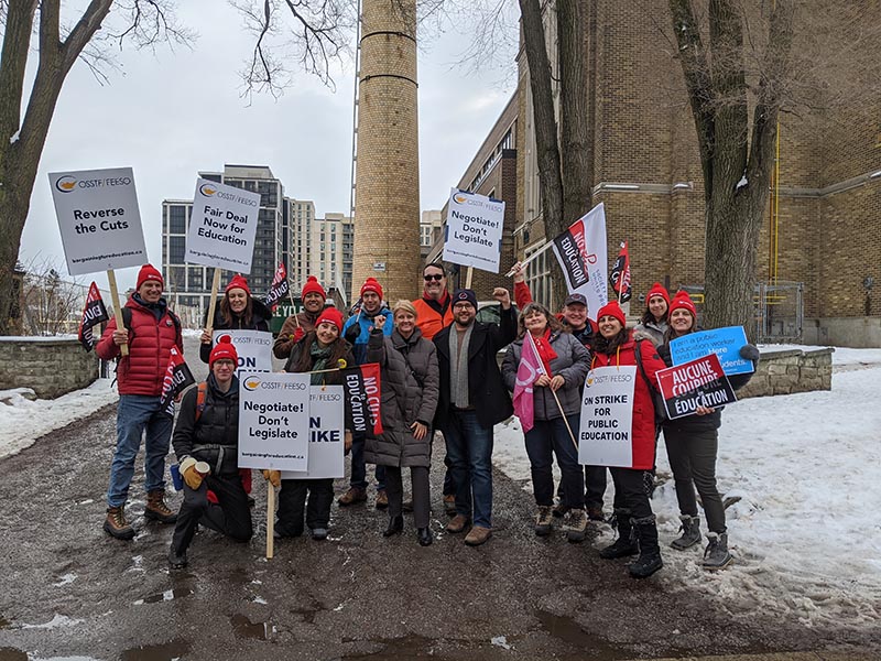 Society of United Professionals supported OSSTF teachers on strike
